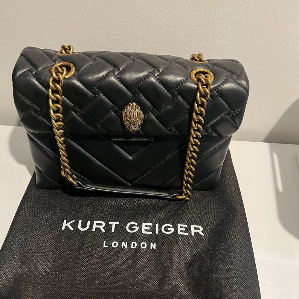- Like new Kurt Geiger leather bag with gold hardware